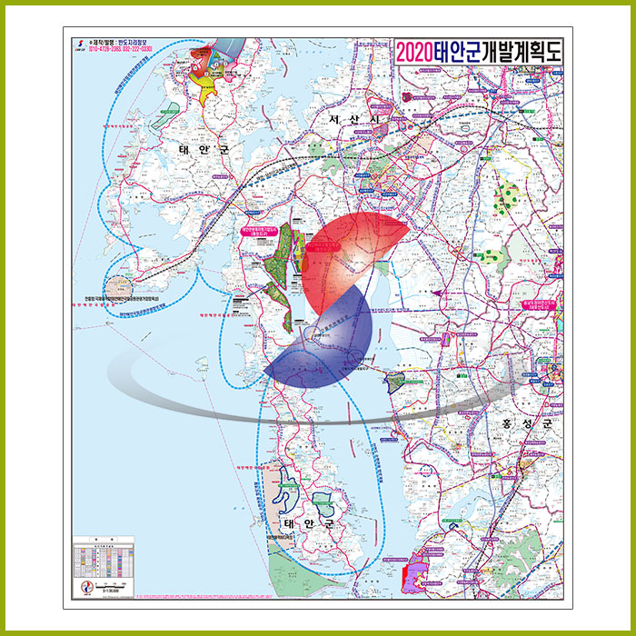 태안군 개발계획도 [ 롤스크린 / 大 ]