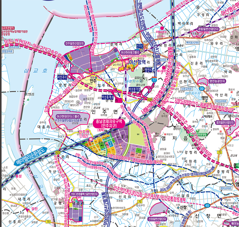 2035천안2040아산 개발계획도 [ 족자 ]