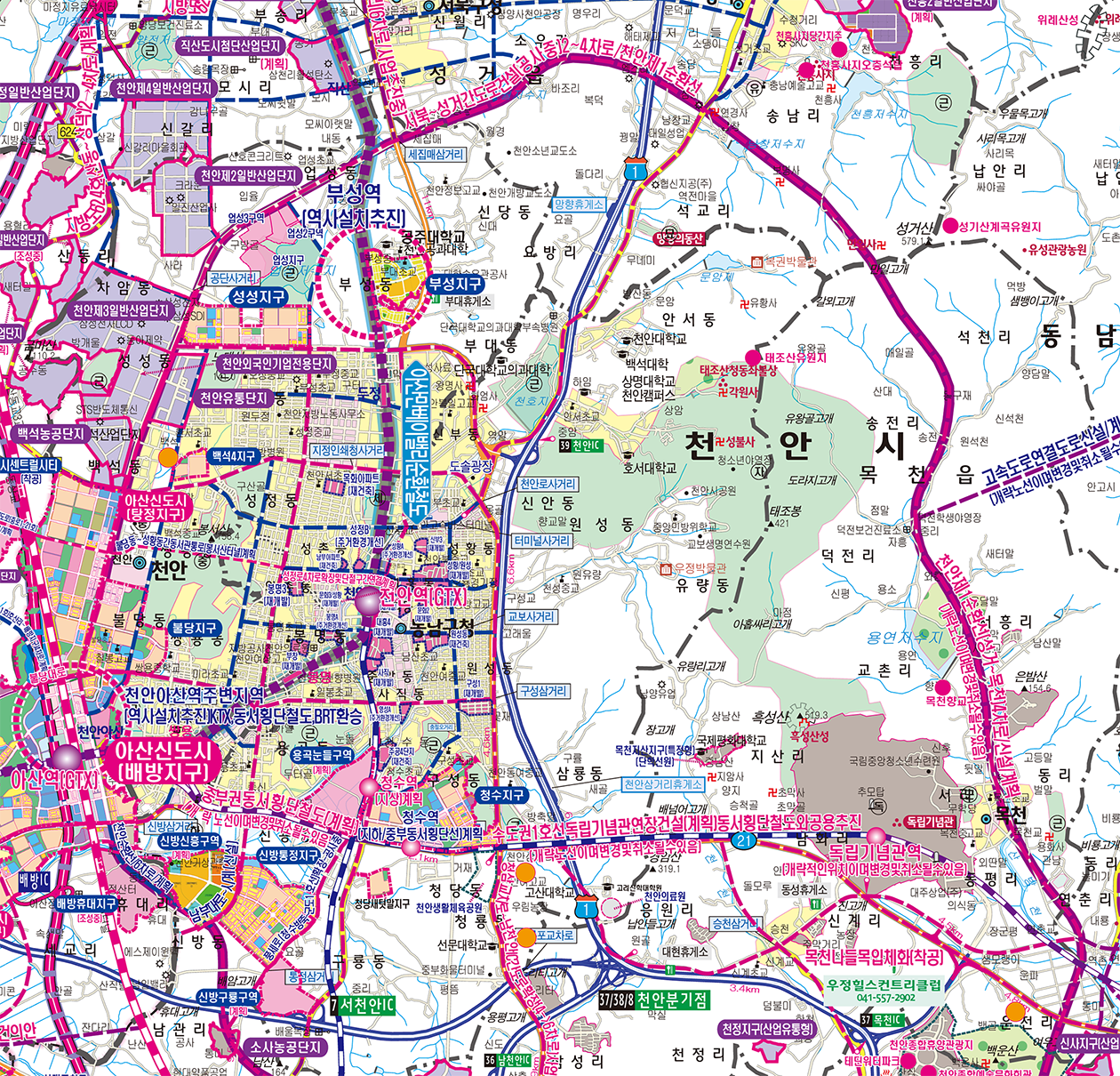 2035천안2040아산 개발계획도 [ 족자 ]