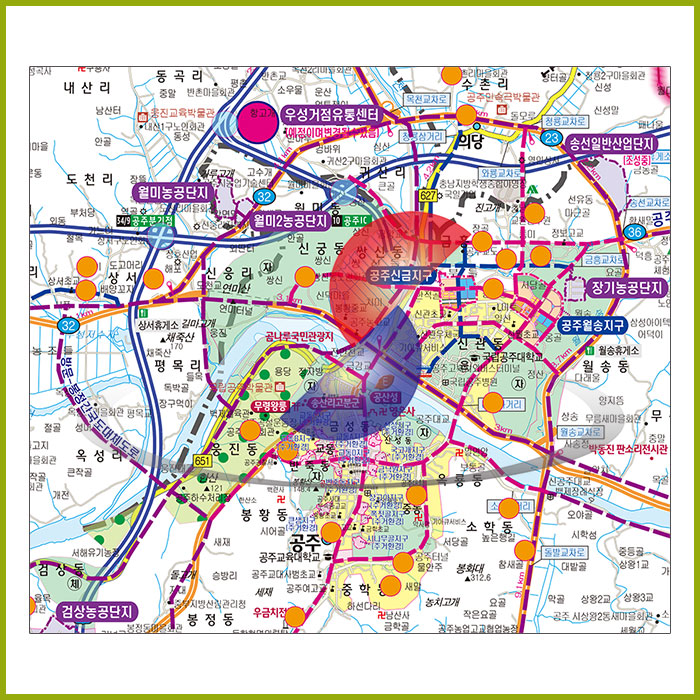 세종공주 개발계획도 [ 족자 ]