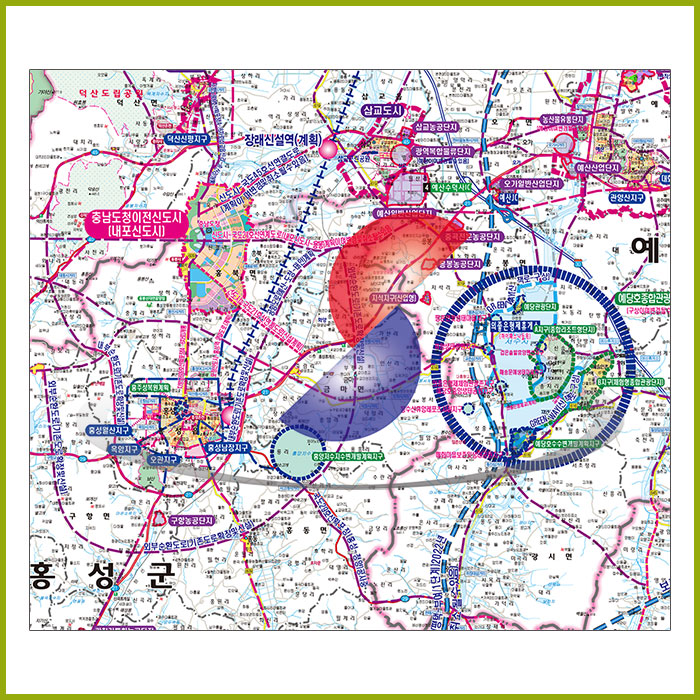 충청남도 종합 개발계획도 [ 족자 ]