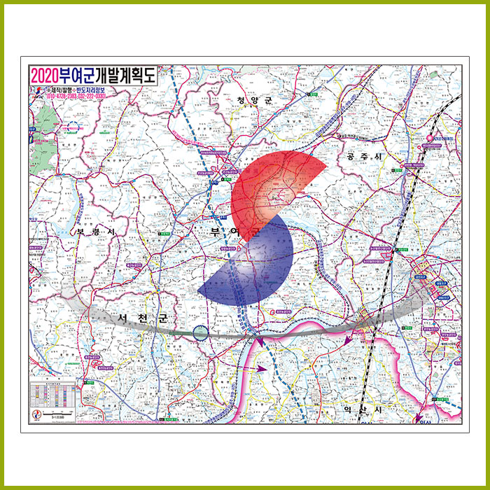 부여군 개발계획도 [ 족자 ]
