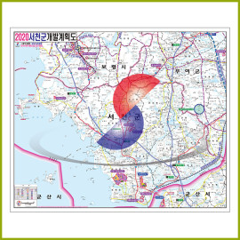 서천군 개발계획도 [ 족자 ]