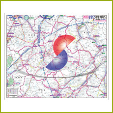 청양군 개발계획도 [ 족자 ]