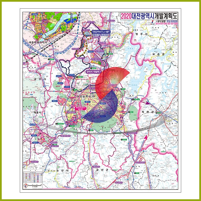 대전광역시 개발계획도 [ 족자 ]