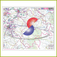 괴산증평군 개발계획도 [ 롤스크린 / 大 ]