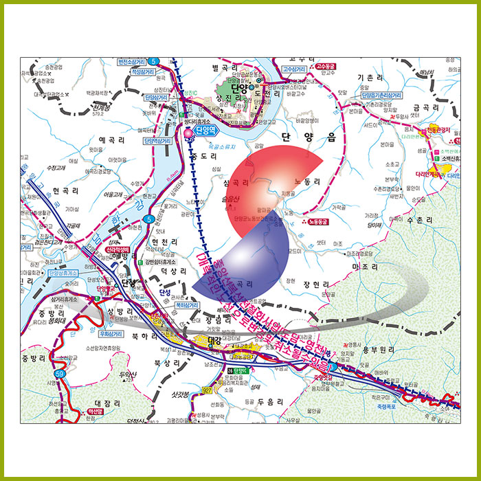 단양군 개발계획도 [양면코팅 종이]