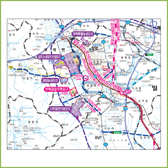 2040(창원,김해,양산,밀양)부산광역권개발계획도 [ 롤스크린/ 大 ]