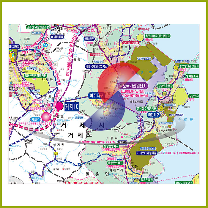 거제고성통영 개발계획도 [ 족자 ]