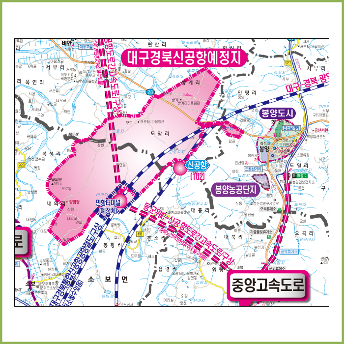구미·김천·성주·칠곡 개발계획도 [양면코팅]