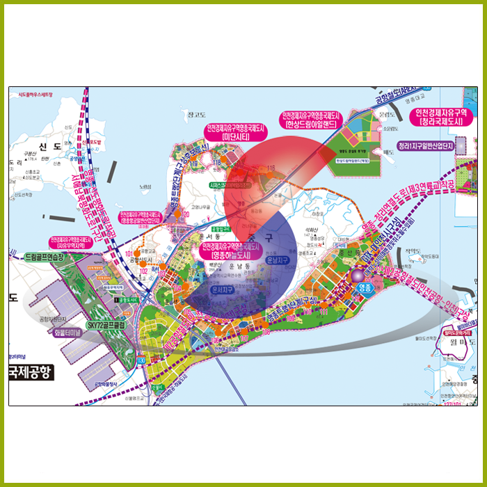 2030인천광역시개발계획도[ 족자 ]