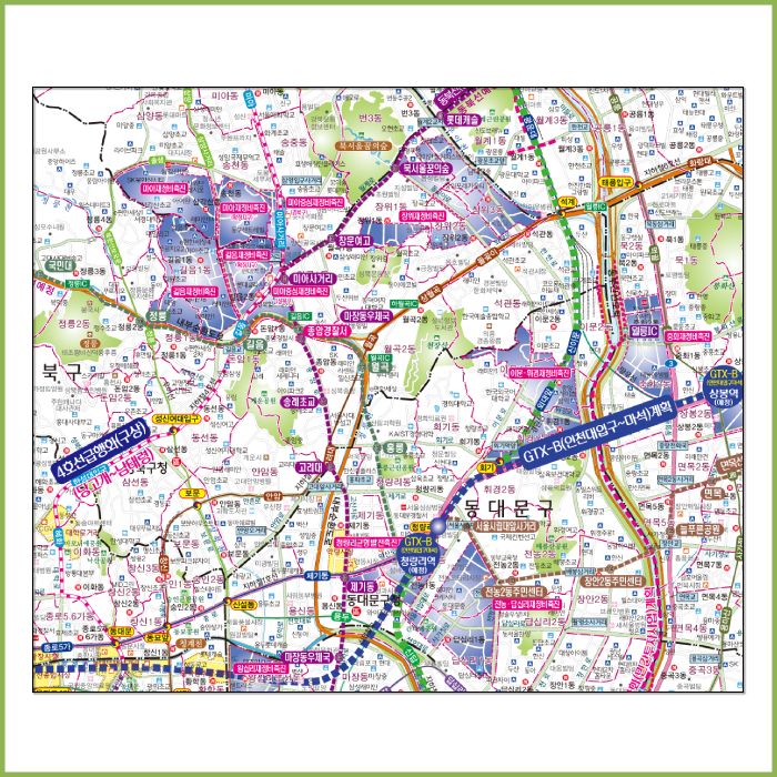 2040서울특별시개발계획도[ 족자 ]