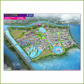 새만금 스마트수변도시 조감도 [롤스크린]