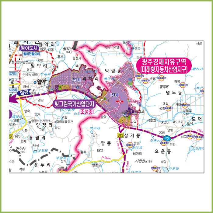 2030광주광역시광역개발계획도 / 롤스크린