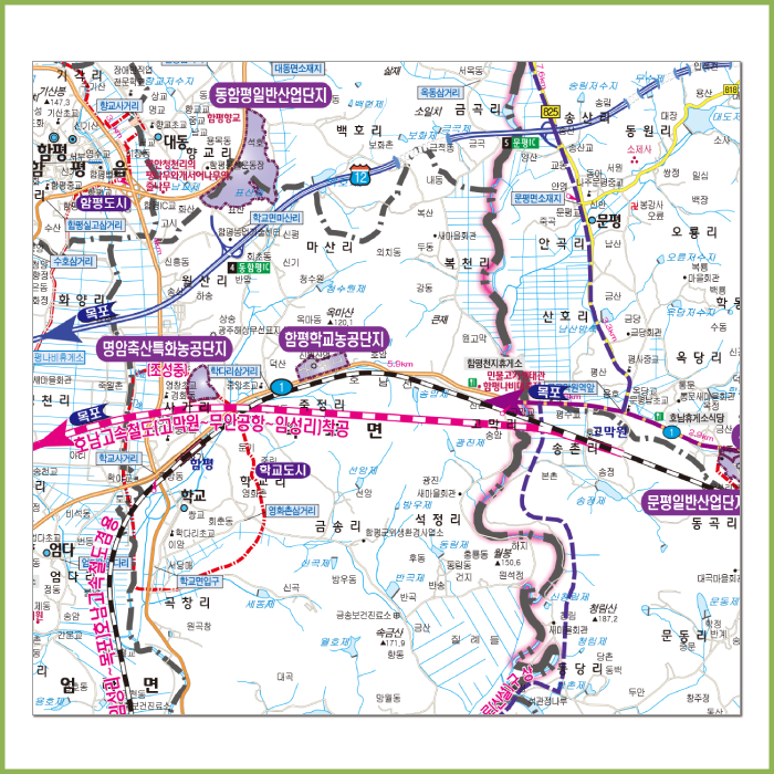 2030광주광역시광역개발계획도 / 롤스크린
