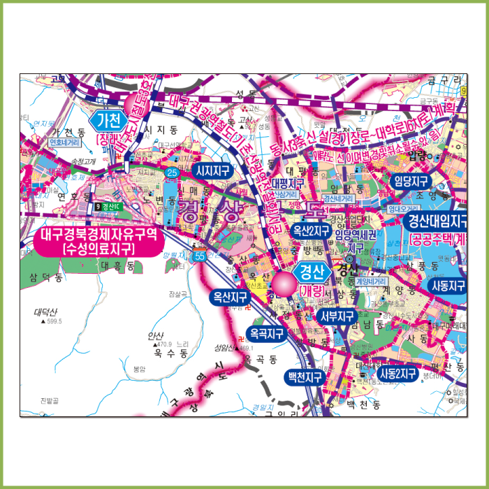 2030대구경산개발계획도[종이/코팅]