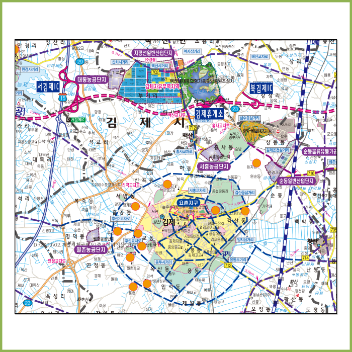2035전북서북권개발계획도  [양면코팅 종이]